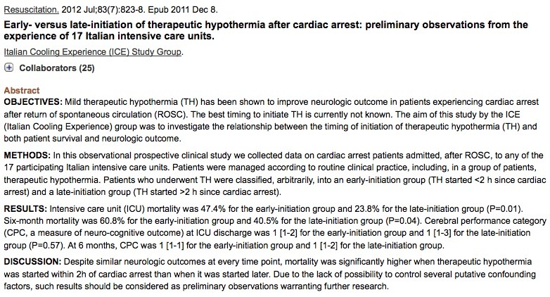 resuscitation hypothermia