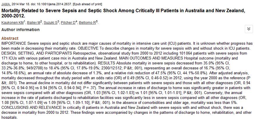 sepsis 2012