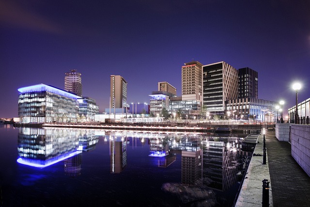 The bright lights of Manchester