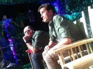 Iain (not) looking calm and relaxed on stage.