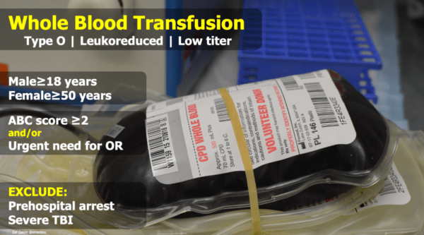 stemlyns blood transfusion trauma