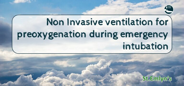 Non invasive ventilation for preoxygenation in emergency intubation
