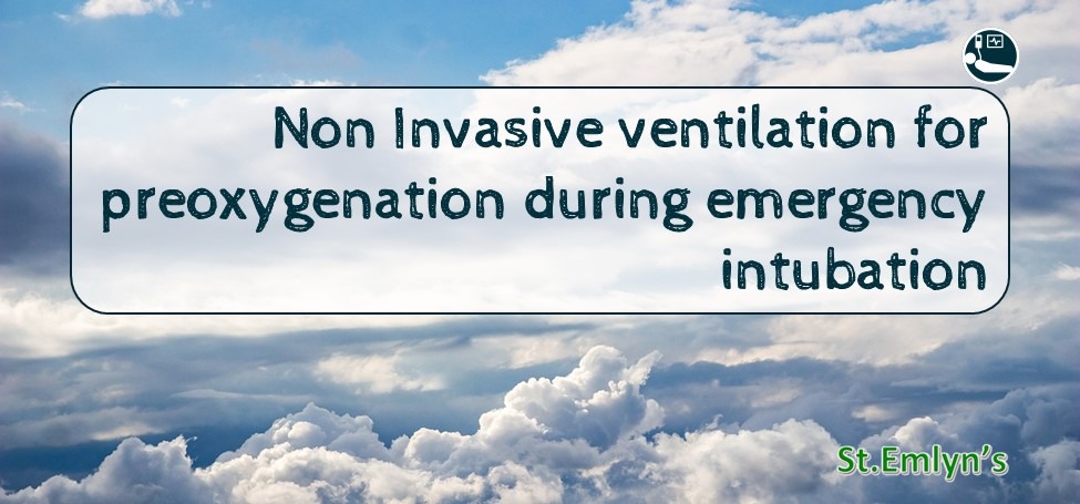 Non invasive ventilation for preoxygenation in emergency intubation
