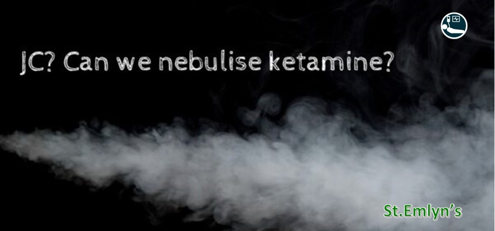 Nebulised ketamine for pain relief in the ED