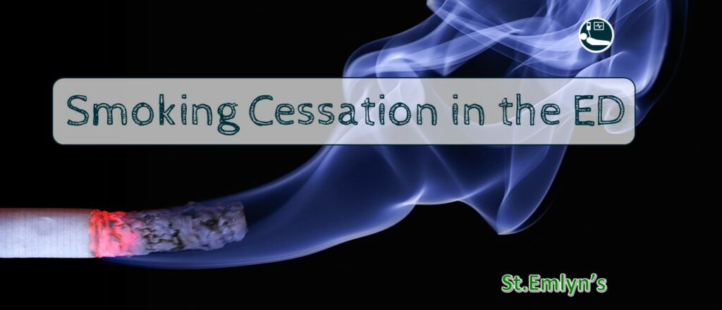 A blog post discussing Smoking cessation in the ED
